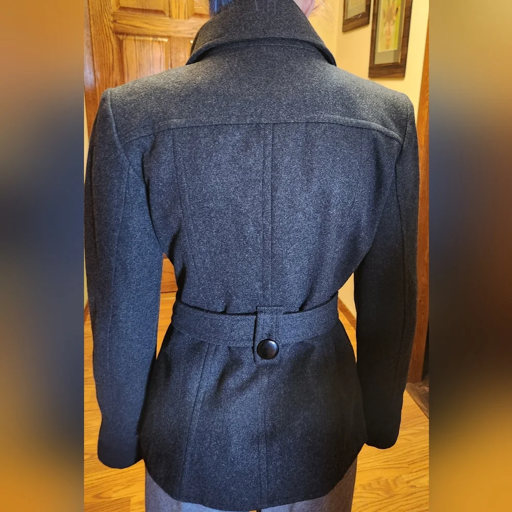 Womens Grey Wool Jacket size Small - Picture 2 of 5